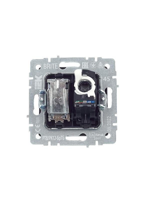 BRITE Розетка двойная TV+RJ45 кат.5E РТВ/РК12-БрТБ темная бронза | BR-AK20-1-K45 | IEK — миниатюра 13