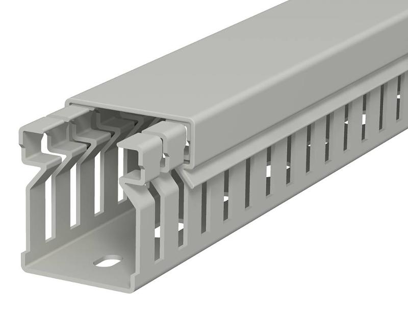 Распределительный кабельный канал LK4 30x25x2000 мм (ПВХ,серый) (LK4 30025) | 6178005 | OBO Bettermann — OBO Bettermann