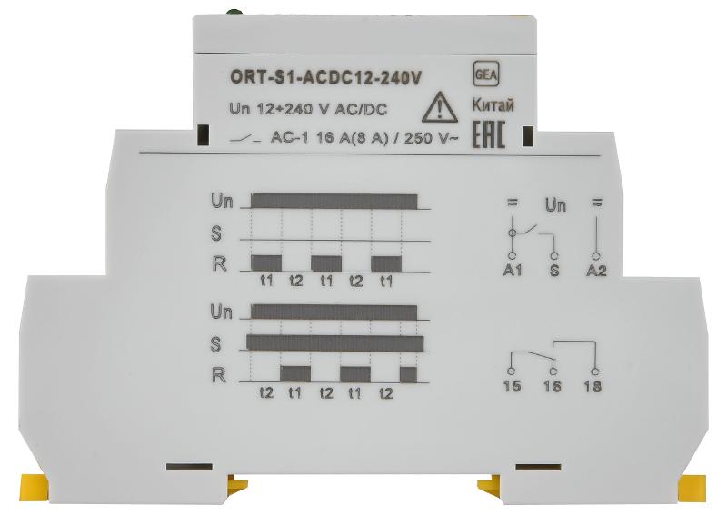 Реле циклическое ORT. 1 конт. 12-240 В AC/DC  | ORT-S1-ACDC12-240V | IEK — миниатюра 3