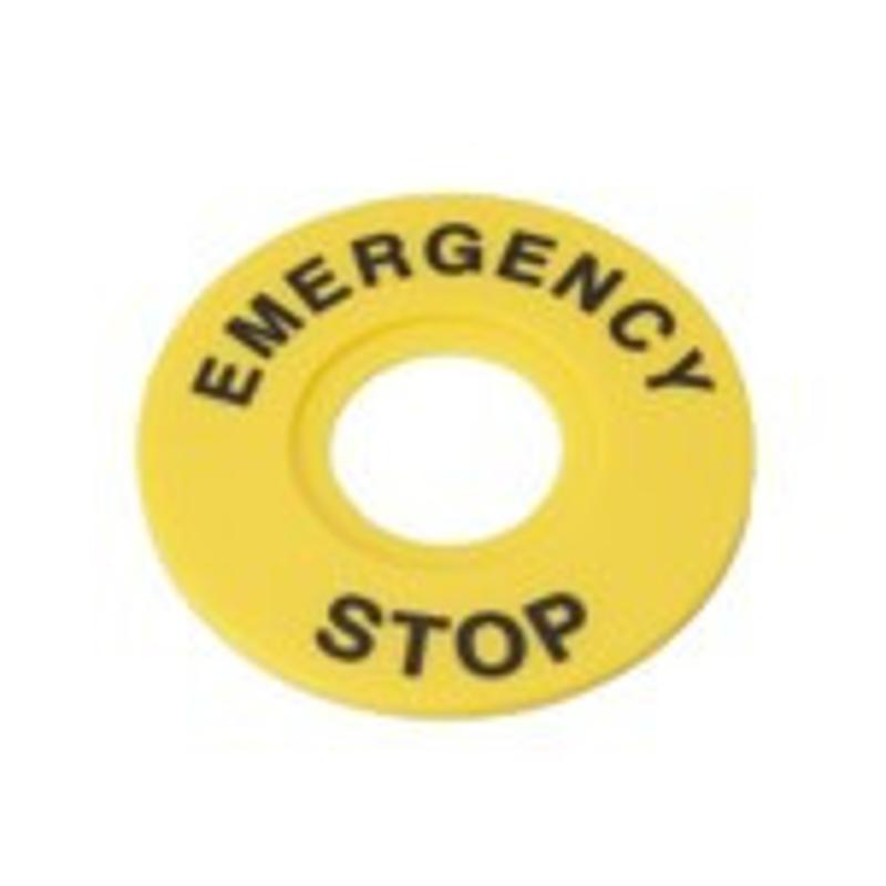 Маркировка для кнопки аварийного останова "Emergency Stop" D60 | SBY9360 | Systeme Electric — фото 1 | Sento