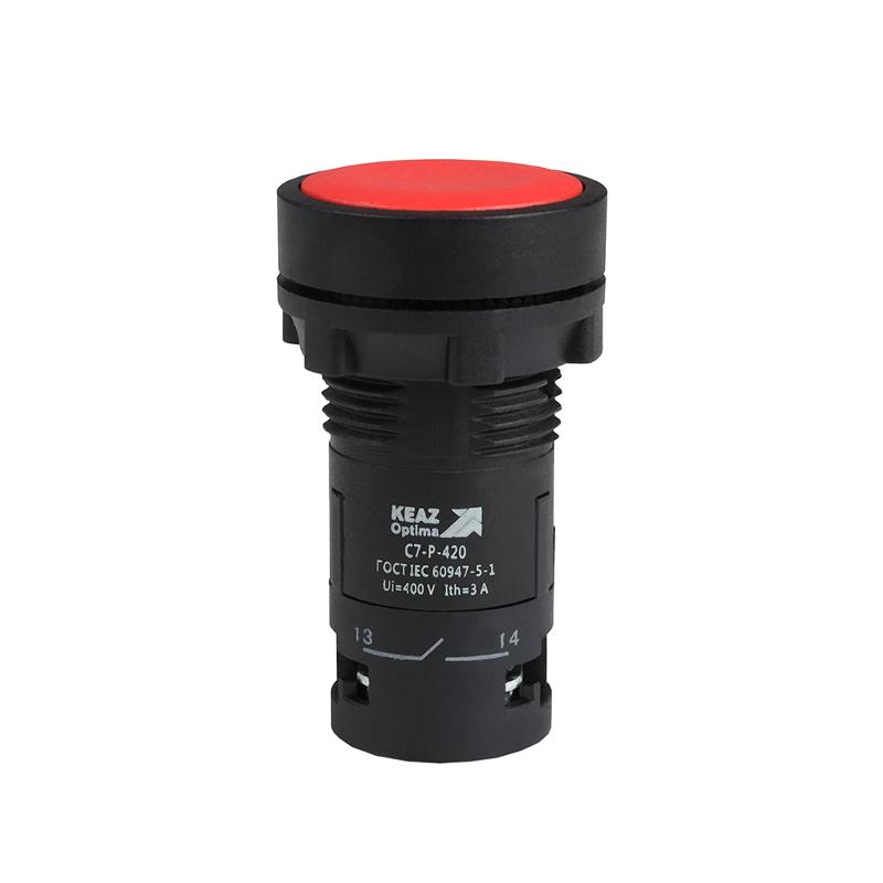 Кнопка OptiSignal Compact D22 C7-P-420 красная 2НО XB7NA43 | 362051 | КЭАЗ — КЭАЗ (Курский электроаппаратный завод)