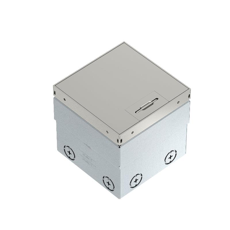 Лючок UDHOME2 пустой на 2 модуля ЭУИ 45х45мм и 2RJ45 (крышка без выемки) 140х140х100мм (нерж. сталь) | 7368342 | OBO Bettermann — OBO Bettermann