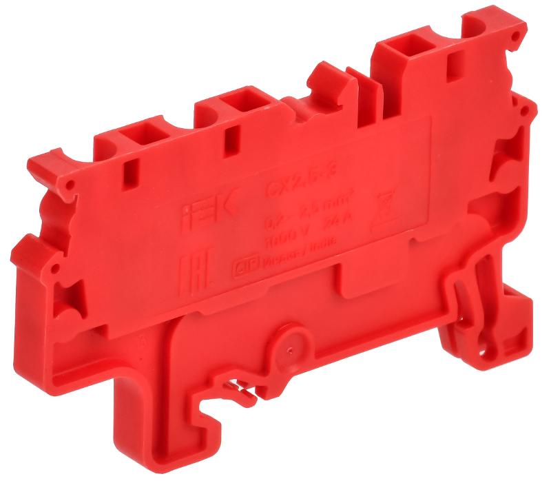 ARMAFIX Клемма пруж. CX2.5-3 3-конт. красная | AF-CT42-00-3-K04-002 | IEK — миниатюра 2