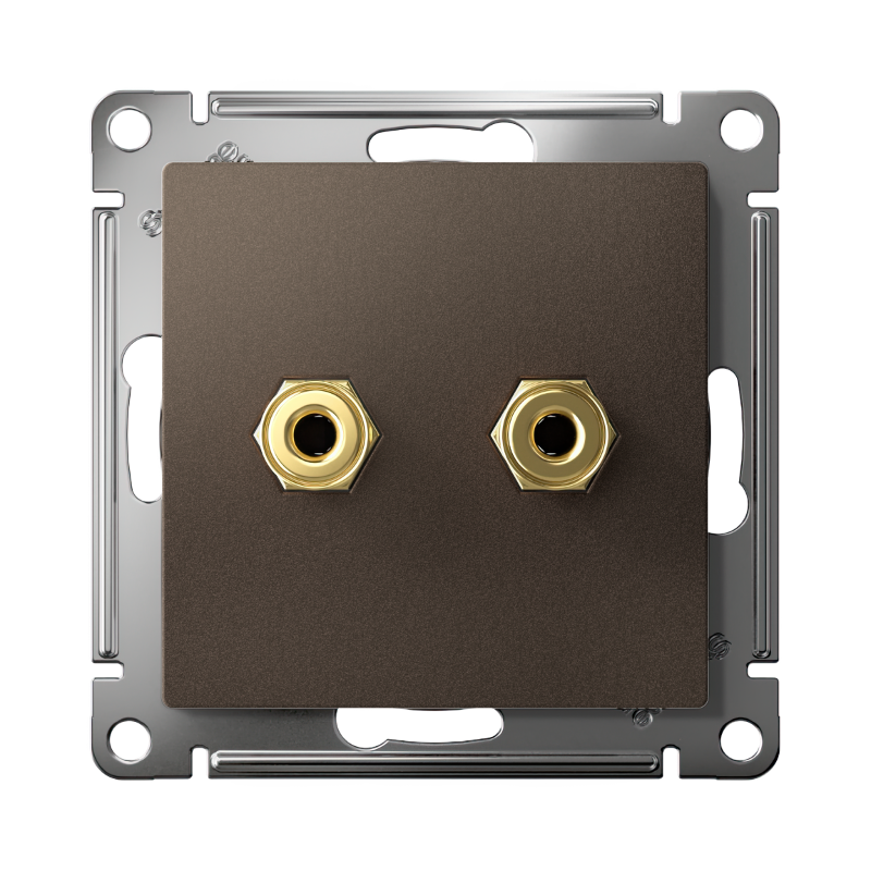 AtlasDesign Мокко АудиоРозетка двухместная | ATN000687 | SE — миниатюра 3