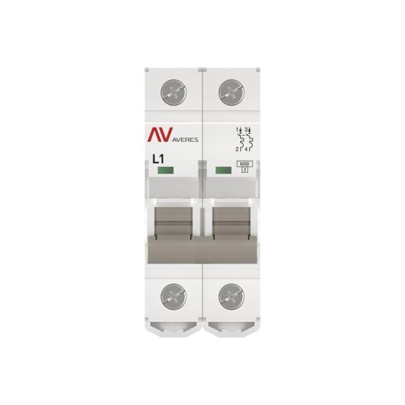 Выключатель автоматический AV-6 2P 1A (L) 6kA AVERES | mcb6-2-01L-av | EKF — миниатюра 3