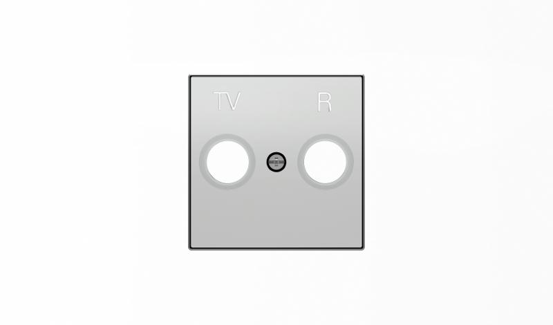 Накладка для TV-R розетки, серия SKY, цвет серебристый алюминий|2CLA855000A1301| ABB — ABB