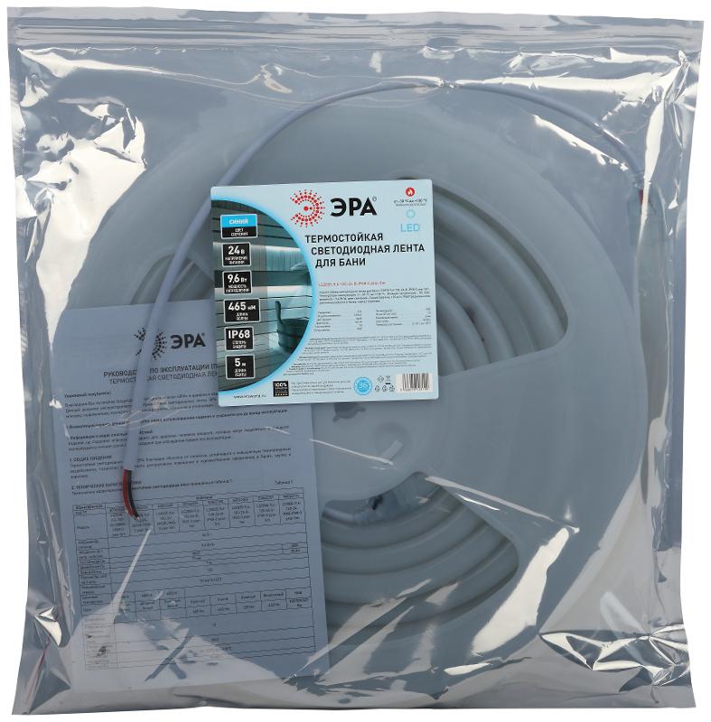 Лента светодиодная термостойкая для бани  LS2835-9,6-120-24-B-IP68-3 year-5m (синий)  | Б0062350 | ЭРА — миниатюра 3