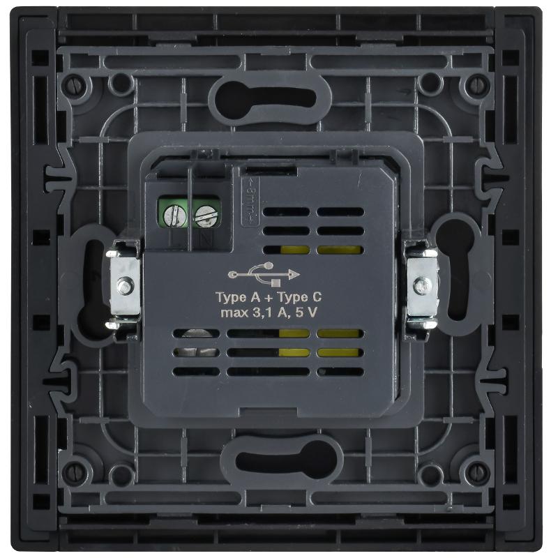 FORTE&PIANO Розетка USB A+C 3,1А FP750M металл никель  | FP-U22-D31-M-K50 | IEK — миниатюра 3