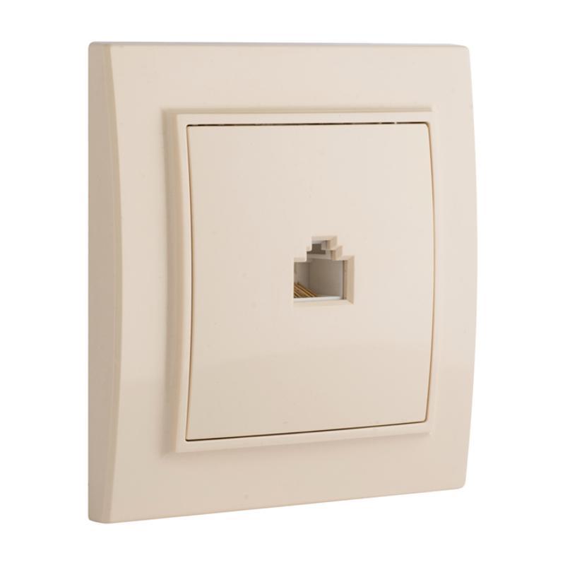 Розетка RJ-45 1-мест. СП бежевый Минск EKF|ERK01-035-20|EKF — миниатюра 6