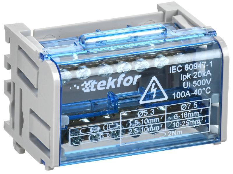 TEKFOR Шины на DIN-рейку (кросс-модуль) ШНК 2х7 L+PEN | TF-DN10-2-07-100 | IEK — IEK (ИЭК)