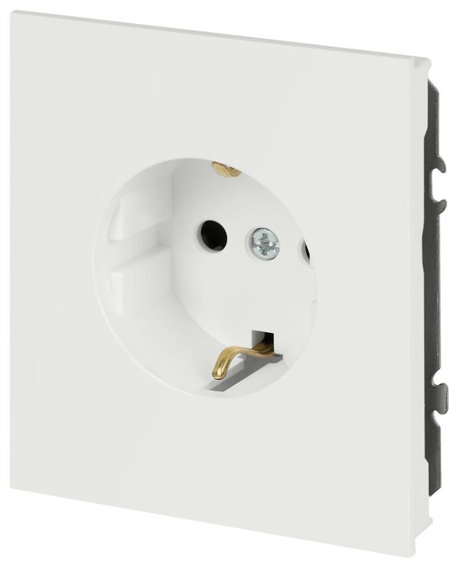Розетка Arktik 16-2102-08 с заземлением 2P+E Schuko со шторками 16А-250В белый матовый | Б0070431 | ЭРА — миниатюра 4