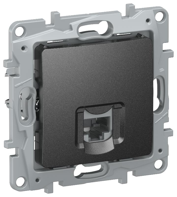 Etika Антрацит Розетка компьютерная RJ45 кат.6 UTP  | 6726531 | IEK — IEK (ИЭК)