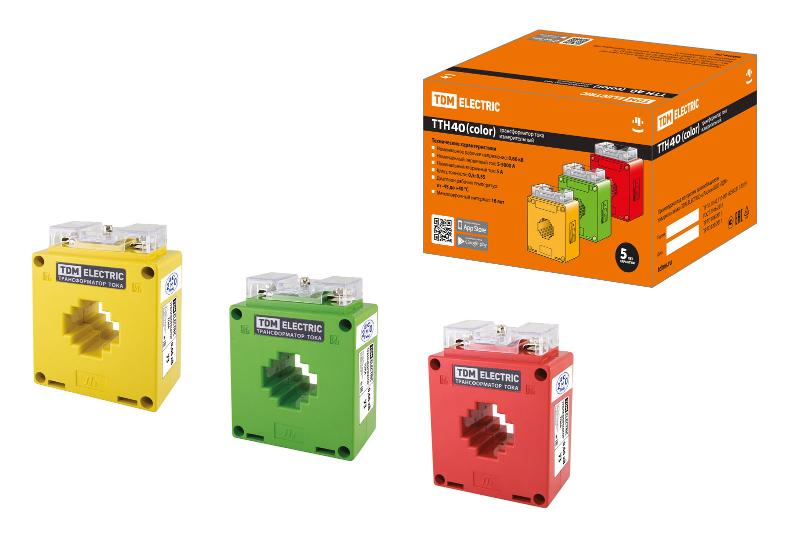 Трансформатор тока ТТН 40/600/5-5VA/0,5-Р (3 шт., color) | SQ1101-1216 | TDM — TDM ELECTRIC