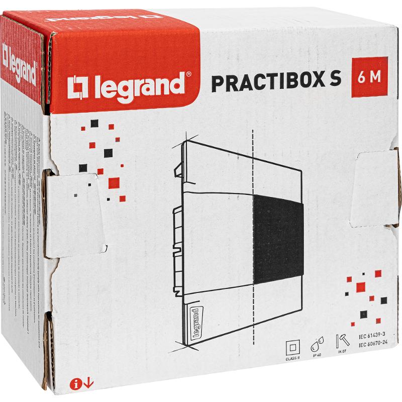 Practibox S Пластиковый щиток Встраиваемый (в полые стены) 1X6 Дымчатая дверь — миниатюра 3