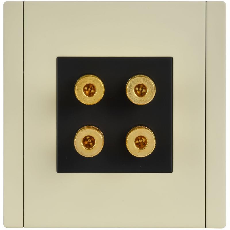 FORTE&PIANO Аудиорозетка 4-мест. FP839M металл серый сланец  | FP-S40-M-K41 | IEK — миниатюра 2