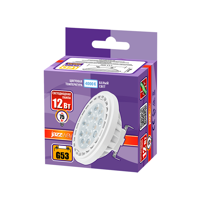 Лампа светодиодная LED 12Вт G53 220В 4000К PLED-AR111 отражатель (рефлектор) | 1033895 | Jazzway — миниатюра 2