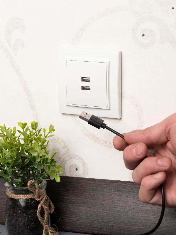 Минск Розетка USB 2-местная СП 2,1А  белая   | ERR-2USB-100 | EKF — миниатюра 4