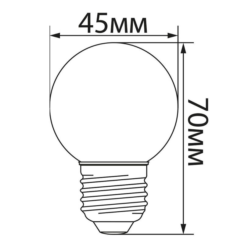 Лампа светодиодная для белт лайта LB-37 (1W) 230V E27 желтый G45 | 25879 | FERON — миниатюра 7