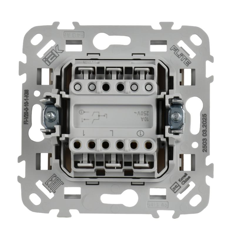 FLITE Выключатель 2-клавишный 10А ВС12-1-0-ФлЛ льняной | FI-V20-0-10-1-K88 | IEK — миниатюра 3