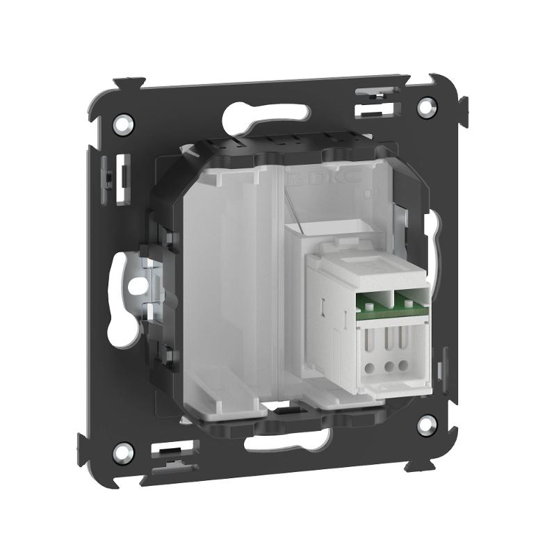 Компьютерная розетка RJ-45 в стену, кат.6 одинарная,"Avanti", "Белое облако" | 4400293 | DKC — миниатюра 4