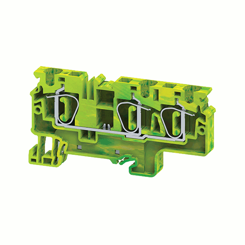 Клемма заземляющая пружинная OptiClip CXG-6-TRIPLET-PE-I-(0,2-6)-PEN — фото 1
