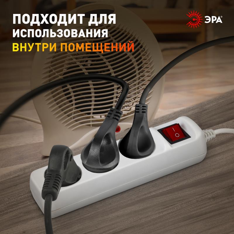 Удлинитель UX-3es-5m c заземлением, 3x0,75мм2, c выкл. 3гн, 5м | Б0035755 | ЭРА — миниатюра 4