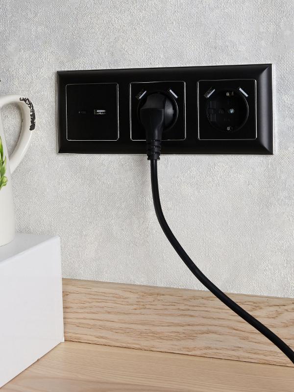 BRITE Розетка USB A+C 18Вт РЮ11-1-БрЧ черный | BR-U22-018-K02 | IEK — миниатюра 8