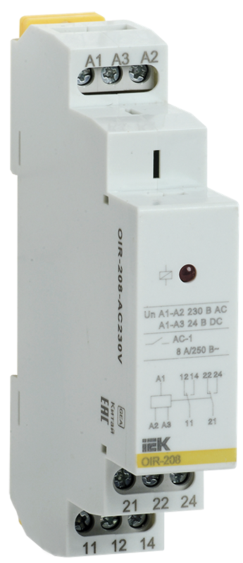 Промежут. реле.OIR 3 конт (16А). 230 В AC | OIR-316-AC230V | IEK — миниатюра 2