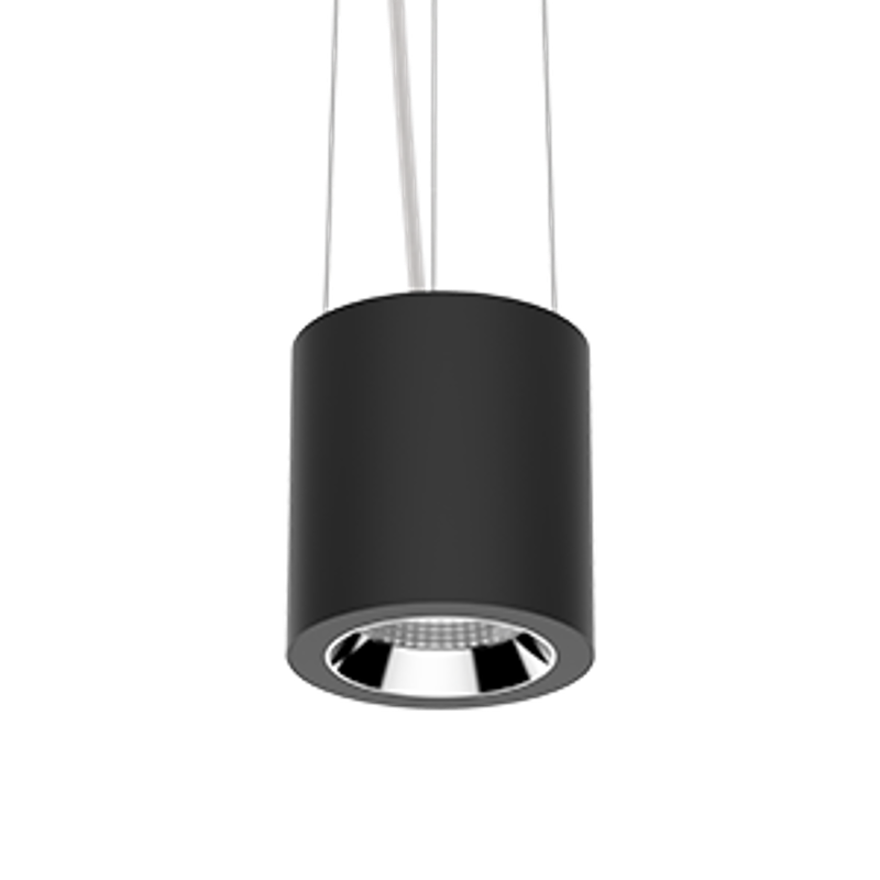 Светильник светодиодный DL-02 Tube подвесной 125х135 мм 18Вт 4000K 35° RAL9005 черный муар | V1-R0-90113-30000-2001840 | VARTON — VARTON