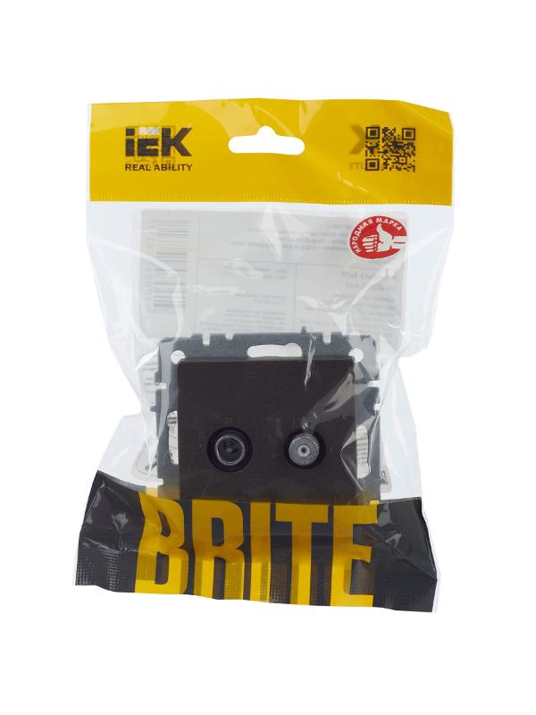 BRITE Розетка двойная TV+SAT РТВ/РСп12-БрТБ темная бронза  | BR-AF20-O-K45 | IEK — миниатюра 16