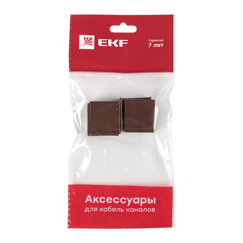 Соединитель (25х16) (4 шт) Plast EKF PROxima  под темное дерево  |  cond-25-16x4 |  EKF — миниатюра 6