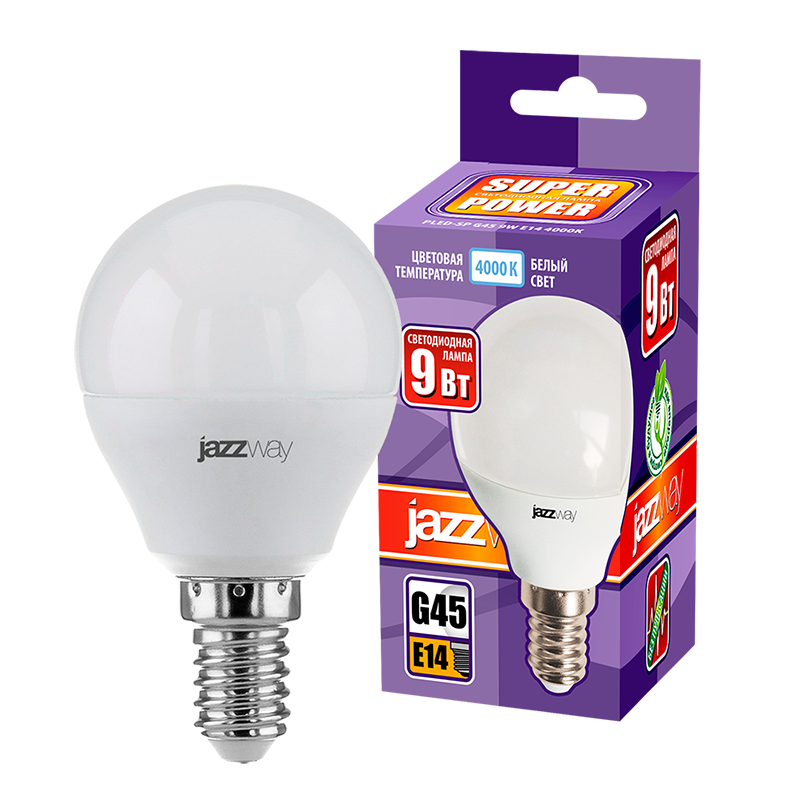 Лампа светодиодная PLED- SP G45 9w E14 4000K-E | .5019096 | Jazzway — миниатюра 3