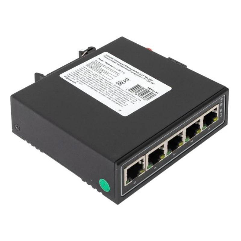 Промышленный неуправляемый коммутатор U-5T, 5 портов 10/100Base-T(X) RJ45, монтаж на динрейку TSX |TSX-U-5T|EKF — миниатюра 19