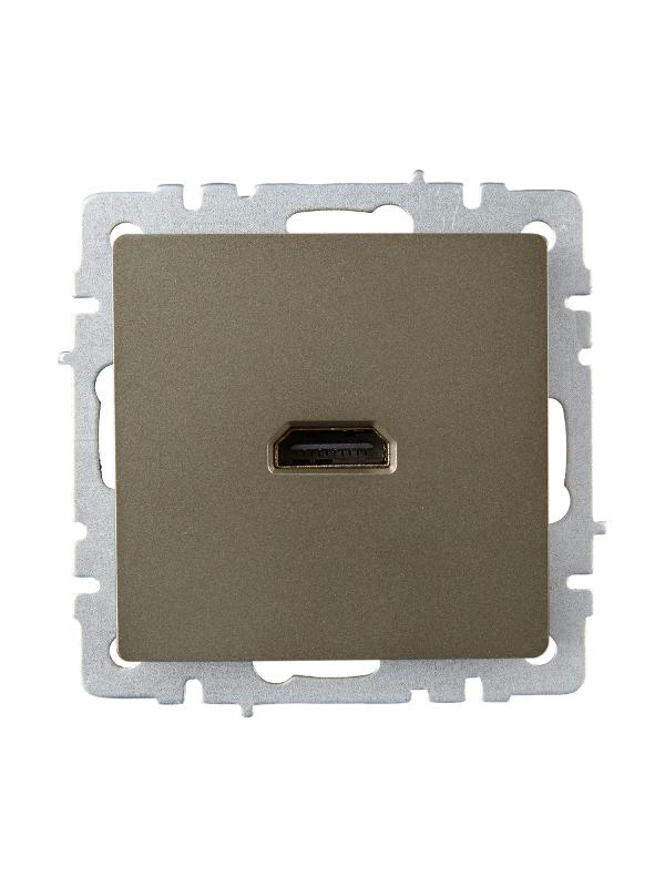 BRITE Розетка HDMI РHDMI-0-БрШ шампань  | BR-H10-K37 | IEK — миниатюра 2
