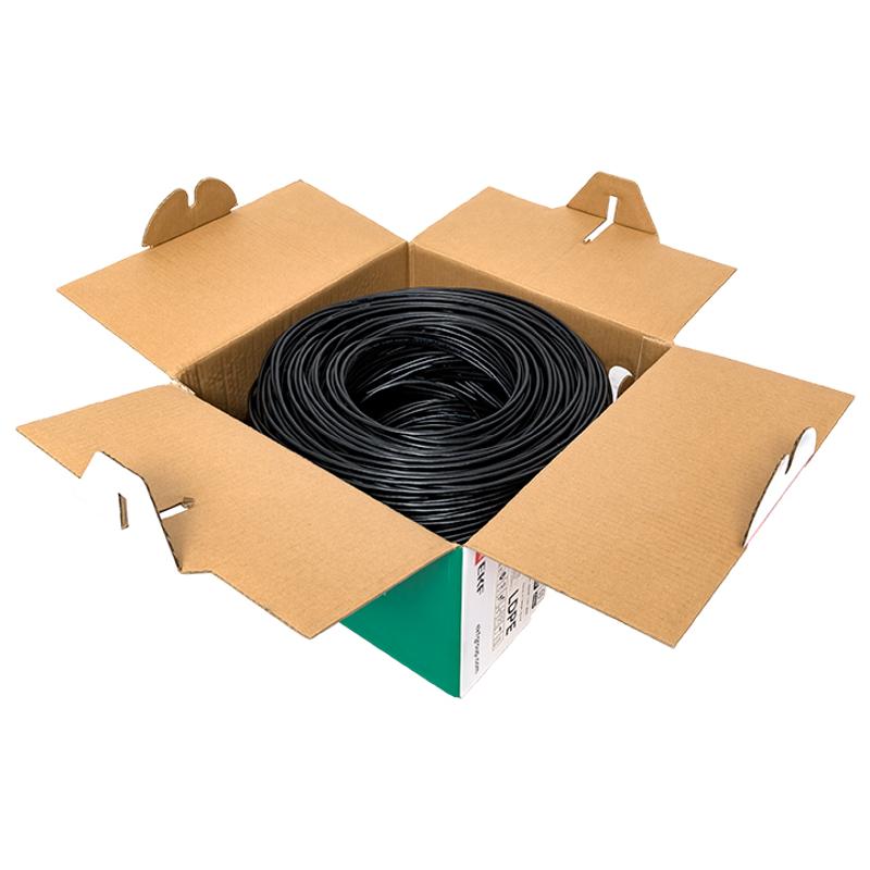 Кабель витая пара TERACOM PRO Cat.5E U/UTP 4 пары solid внешний 24AWG черный упак. 305м | TRP-5EUTP-04PE-BK-OUT3 | EKF — миниатюра 7