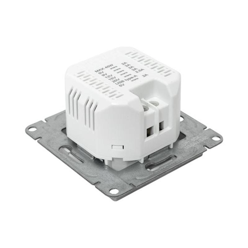 Механизм розетки USB-A+С, алюминий Эпика EKF | UP1-SOA-USBA+USBC | EKF — миниатюра 12