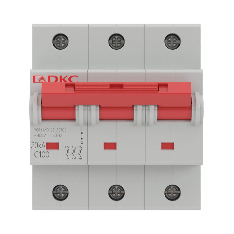 Выключатель автоматический трехполюсный YON MD125-3C80-8ln 20kA | MD125-3C80 | DKC — миниатюра 2