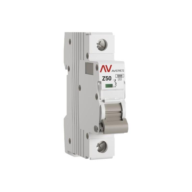 Выключатель автоматический AV-10 1P 50A (Z) 10kA AVERES | mcb10-1-50Z-av | EKF — EKF
