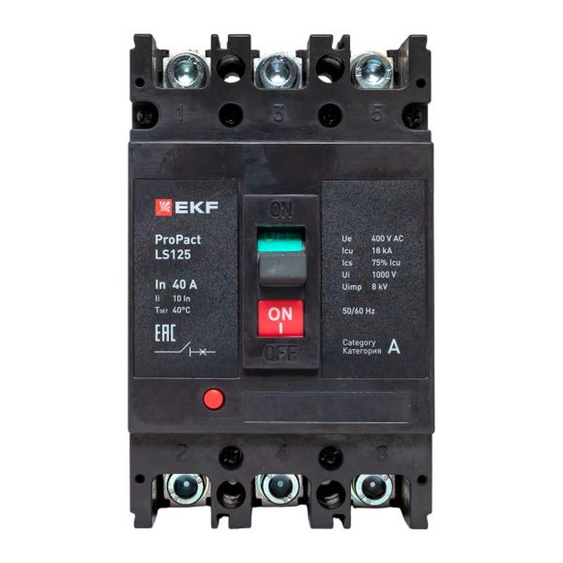Выключатель автоматический LS125 18кА 3P 40А ProPact | mccb-125-18-3-40-ls | EKF — миниатюра 7