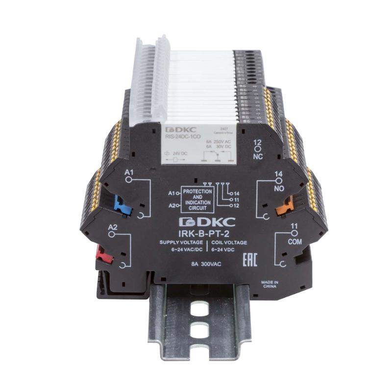 20-ти полюсная шинная перемычка для колодки с винт. клеммами IRK, 36A, 250V, оранжевый цвет | IRK-AB-04 | DKC — миниатюра 4