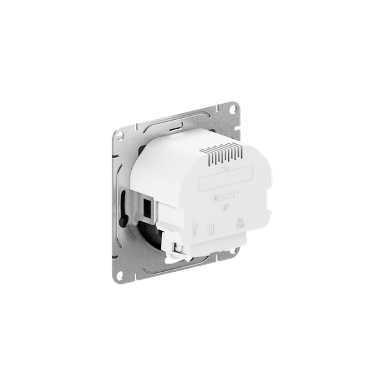 Механизм розетки с USB-A+С - 2шт, 16А, с заземлением, со шторками, чёрный Эпика EKF | UP1-SOB-111-USBA+USBC | EKF — миниатюра 5