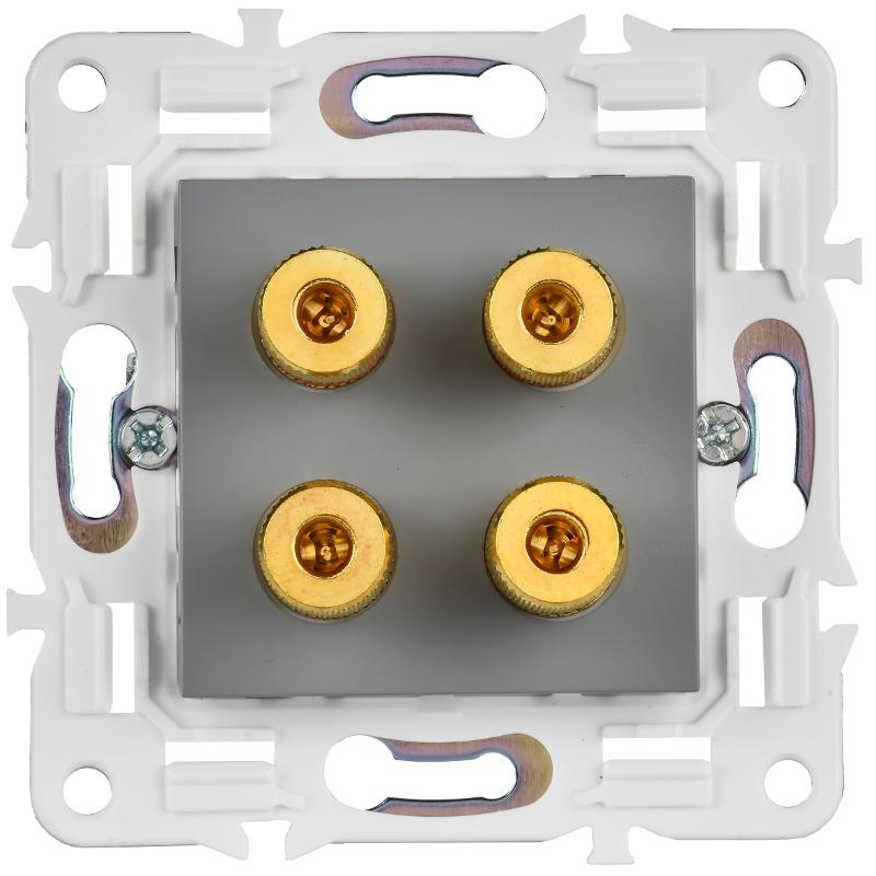 SKANDY Аудиорозетка 4-местная SK-A01Gr серый | SK-S40-K03 | IEK — миниатюра 2