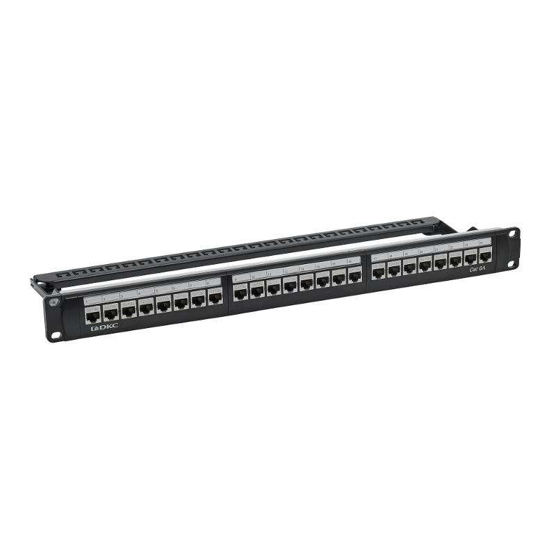 Патч-панель модульная 19", 1U,CAT6A, 24 порта RJ45, экранированная | RN6APPF24 | DKC — DKC (ДКС)