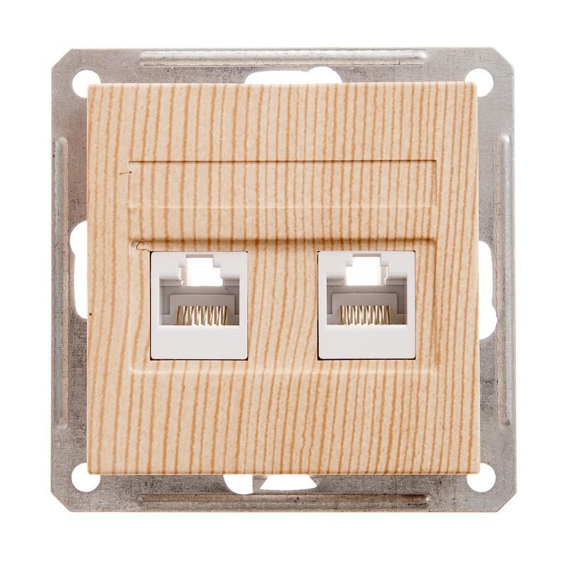 W59 Сосна Розетка компьютерная 2-ая RJ45 кат.5e | RSI-251KK5E-7-86 | SE — Systeme Electric