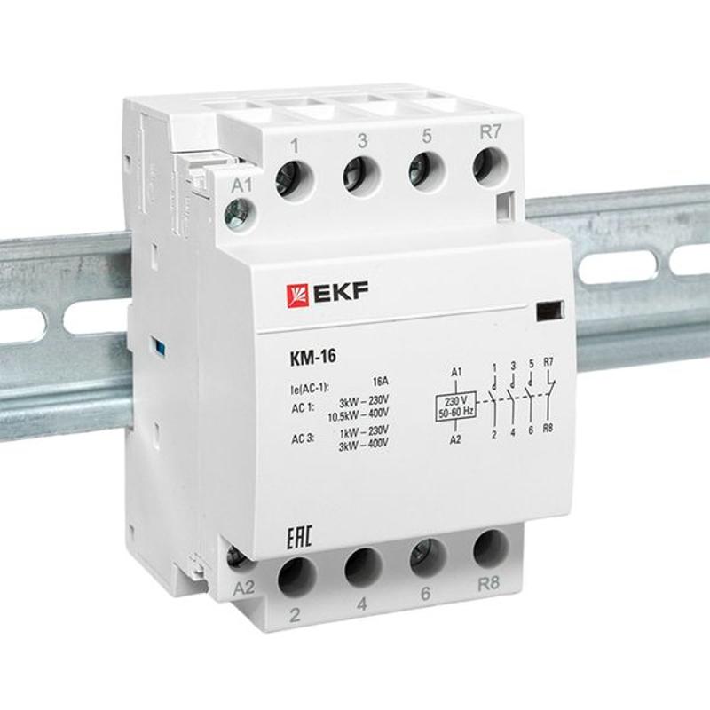 Контактор модульный КМ 16А 3NО+NC (3 мод.) EKF PROxima | km-3-16-31 | EKF — миниатюра 7