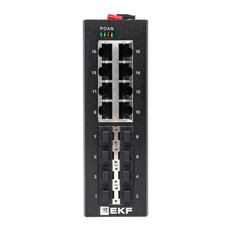 Промышленный неуправляемый коммутатор U-8GX/SFP-8GT, 8 портов 1000Base-X SFP, 8 портов 10/100/1000Base-T(X) RJ45, монтаж на динрейку TSX |TSX-U-8GX/SF — миниатюра 6