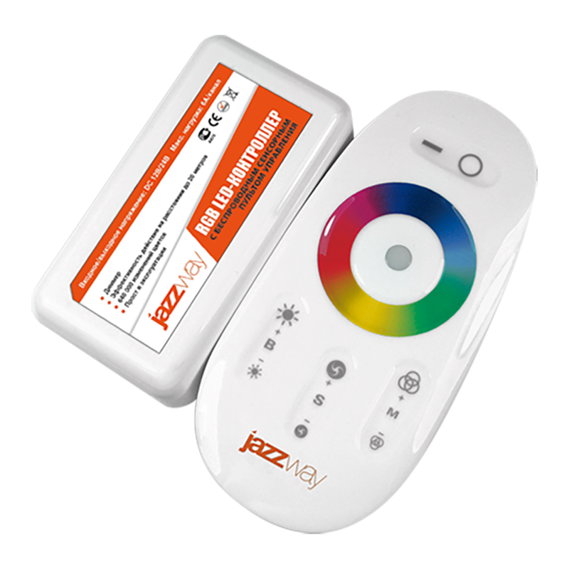 Контроллер для светодиодной ленты LED RGB PRC-4000RF 216/432Вт 12/24В IP20 белый | 1007957 | Jazzway — миниатюра 1
