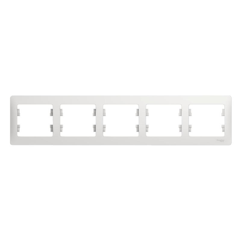 Glossa Белый Рамка 5-ая, горизонтальная | GSL000105 | SE — Systeme Electric
