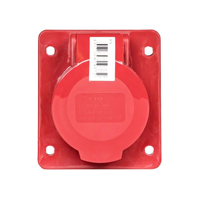 Розетка стационарная внутренняя 414 3Р+РЕ 16А 380В IP44 EKF PROxima | ps-414-16-380 | EKF — миниатюра 3