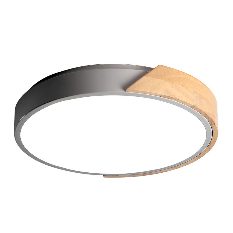 Светильник светодиодный бытовой PPB Sсandic-R 24w 4000K GR/W с деревянной планкой IP20 D330*50 — миниатюра 1